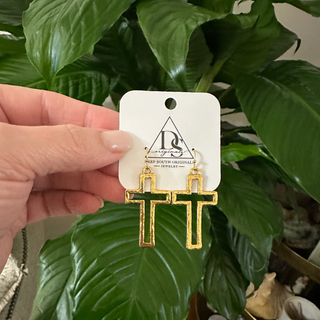 Faith Cross Earrings – Handcrafted in the USA