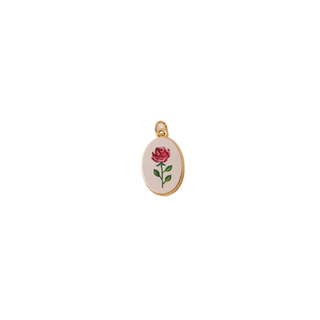 Handpainted Floral Tile Charms