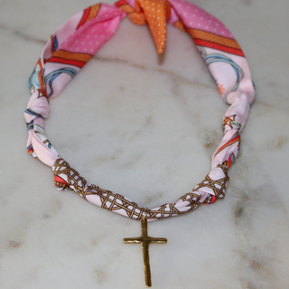 Blush and Belief Scarf Necklace