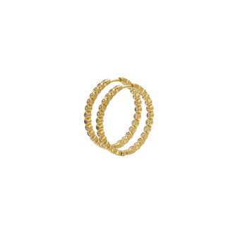 Bezeled Hoop Earrings ~ Deep South Originals