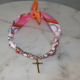 Blush and Belief Scarf Necklace