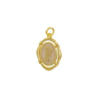 Golden Oval Initial Charm(Set of 26)