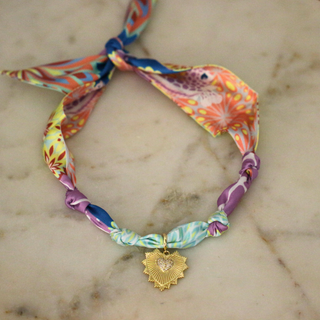 Sunset Garden Scarf Necklace