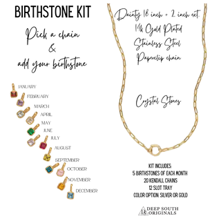 Birthstone Necklace Bar Kit ~ Deep South Originals