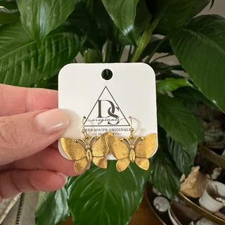 Golden Flutter Earrings – Handcrafted in the USA