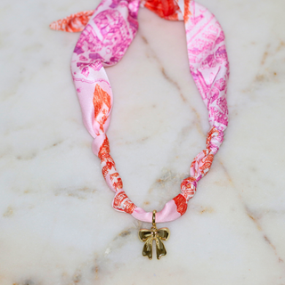 Blush Tied Charm Necklace