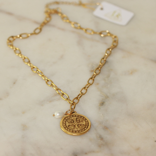 Nora Cross Coin Necklace