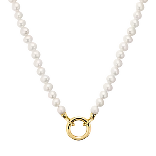 Freshwater Pearl Necklace with Charm Holder -  -