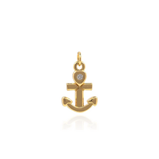 Golden Anchor Charm ~ Gold Filled -  -