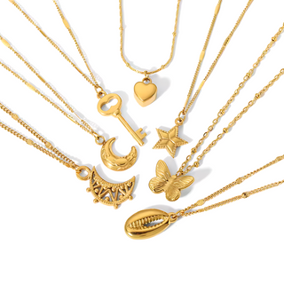 Golden Glow Layering Necklace Collection -  -