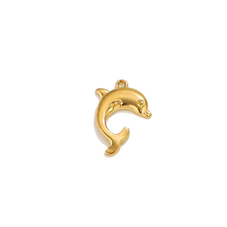 Golden Leap Dolphin Charm -  -