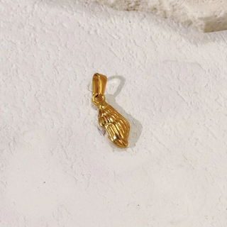 Golden Shell Charm ~ 18k Stainless Steel -  -
