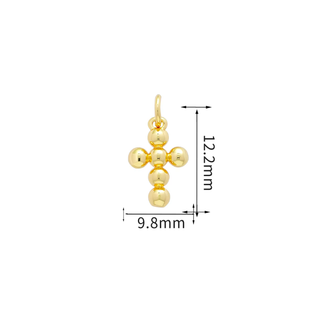 Itsy Beaded Cross Charm -  -