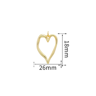 Open Heart Charm -  -