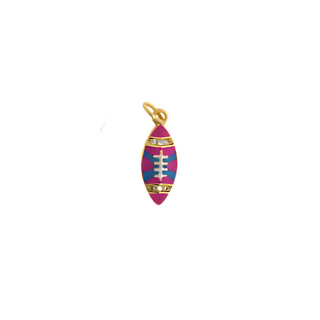 Touchdown Charm ~ Gold Filled Hot Pink -  -