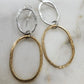 Double Mixed Metal Oval Earrings - Deep South Originals