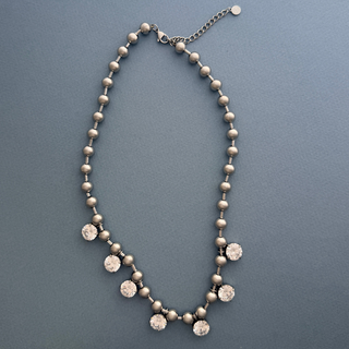 Crystal Drop Beaded Statement Necklace