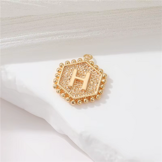 Initial Letter Gold Coin Charms (A-Z) ~ Deep South Originals