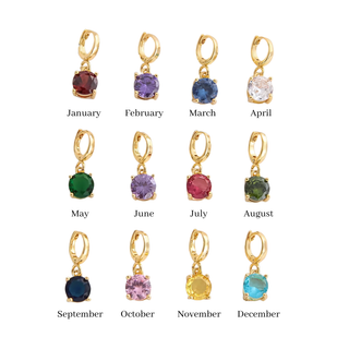 Birthstone Clip Charms 14k Gold Plated