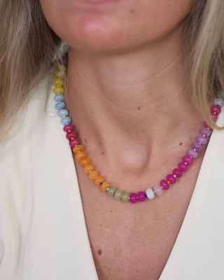 Josie Gemstone Necklace – Colorful Natural Stone Beaded Necklace