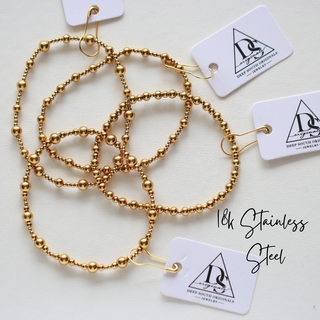 Charlie Bracelet ~ 18k Gold-Plated Stainless Steel