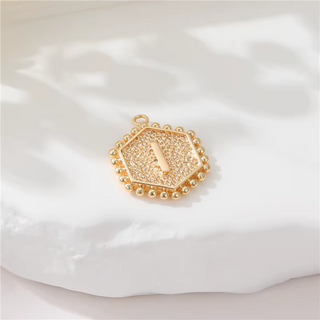 Initial Letter Gold Coin Charms (A-Z) ~ Deep South Originals