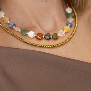 Darby Gemstone Heart Necklace