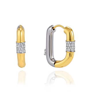 Adele Two-Tone Hoops