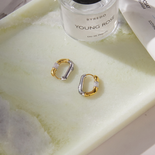 Adele Two-Tone Hoops