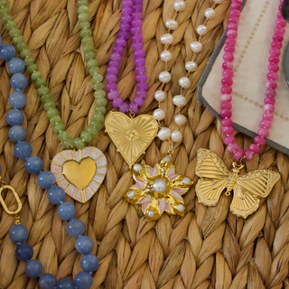 Olivia Heart Gemstone Necklace
