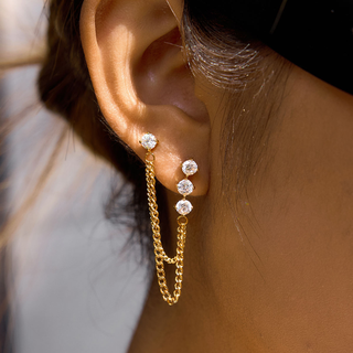 Tropez Chain Drop Earrings - Stainless Steel