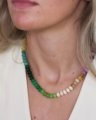 Sienna Gemstone Necklace – Mixed Natural Stone Beaded Necklace