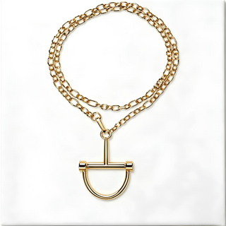 Bit Obsessed Statement Necklace – 18K Gold-Plated Stainless Steel