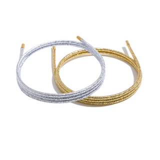 Shimmer Magnetic Wrap Bracelet multi-strand textured shimmer finish gold and silver wearable as bracelet or necklace