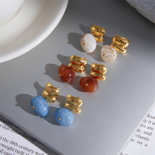 Linden Drop Earrings – Stainless Steel