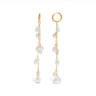 Winslet Pearl Drop Earrings – 18K Gold-Plated Stainless Steel