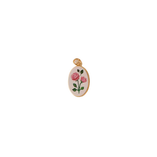 Handpainted Floral Tile Charms