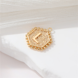 Initial Letter Gold Coin Charms (A-Z) ~ Deep South Originals