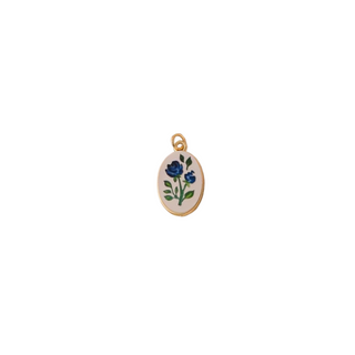 Handpainted Floral Tile Charms