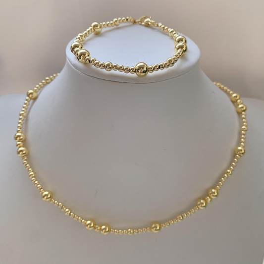 Gold Beaded Necklace