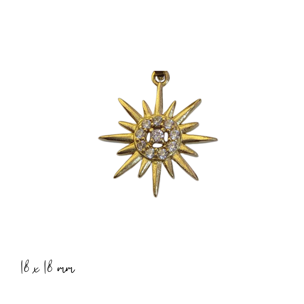 Golden Sunburst Charm