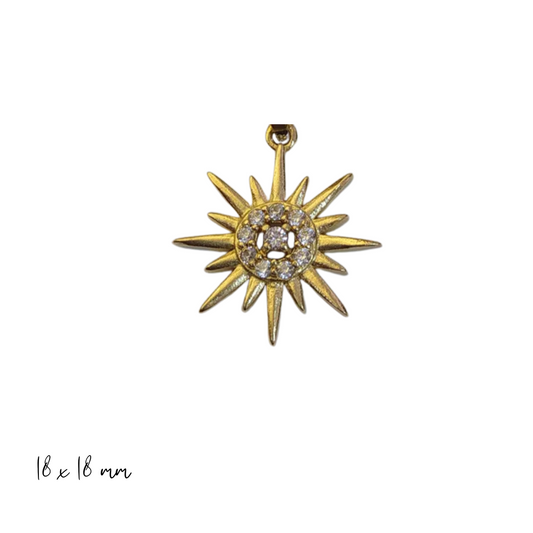 Golden Sunburst Charm