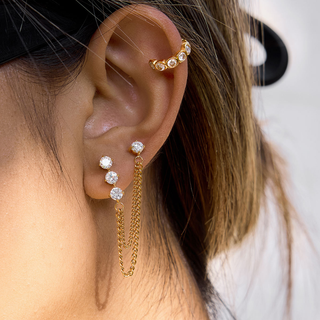 Tropez Chain Drop Earrings - Stainless Steel