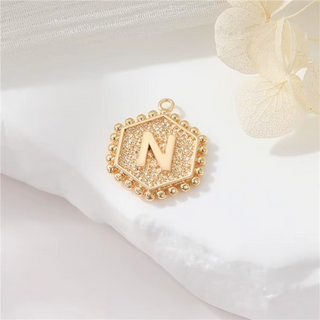 Initial Letter Gold Coin Charms (A-Z) ~ Deep South Originals