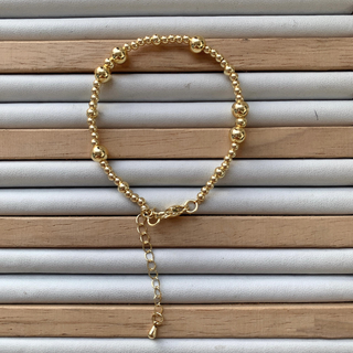 Gold Beaded Bracelet ~ Deep South Originals