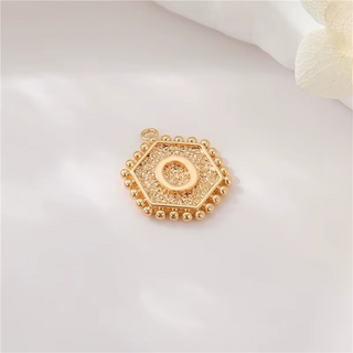 Initial Letter Gold Coin Charms (A-Z) ~ Deep South Originals