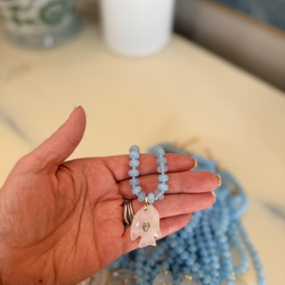 Delphine Fish Necklace – Natural Gemstone & White Quartz Fish Pendant