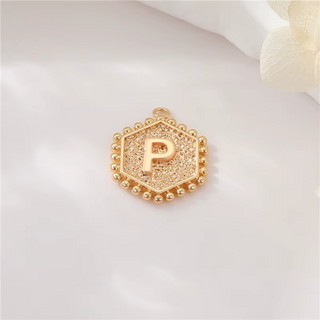 Initial Letter Gold Coin Charms (A-Z) ~ Deep South Originals