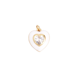 White Heart Charm ~ Deep South Originals