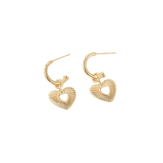 Harper Heart Hoop Earrings ~ Deep South Originals